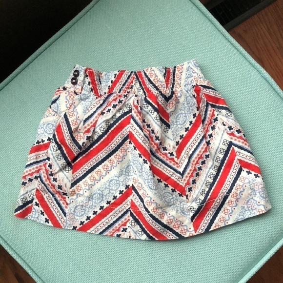 Old Navy Red White and Blue Printed Skirt 12-18M - Picture 4 of 5